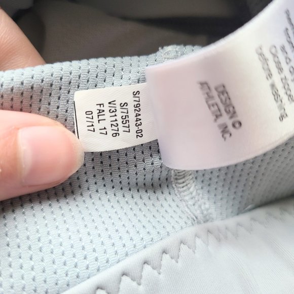 Athleta Zip It Blue-Gray / White Mesh Stealth Medium Impact Sports Bra - Small - Picture 7 of 10
